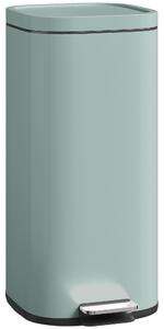 HOMCOM 30L Kitchen Bin, Compact Pedal Bin with Soft-Close and Stay-Open Lid, Removable Bucket for Kitchen, Home, Office, Green