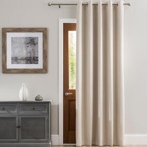 Luna Brushed Blackout Eyelet Door Curtain