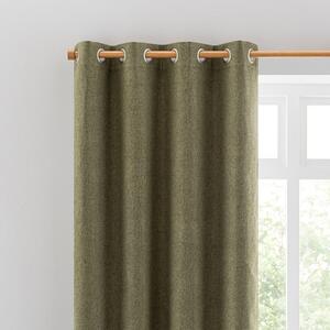 Luna Brushed Blackout Eyelet Curtains