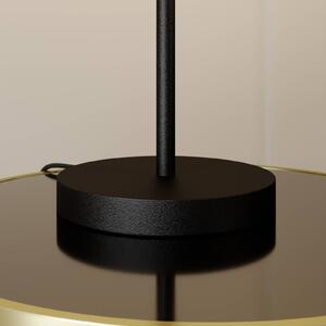 Lucande Sotiana table lamp, glass ball, brass
