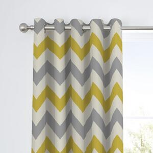 Fusion Chevron Eyelet Curtains