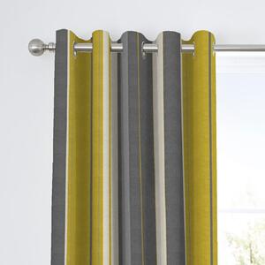 Fusion Whitworth Striped Eyelet Curtains