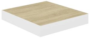 Floating Wall Shelf Oak and White 23x23.5x3.8 cm MDF