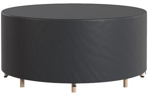 Outsunny Round Garden Furniture Cover, Waterproof Garden Table Cover, 420D Heavy Duty Oxford for Outdoor, Φ214 x 70 cm, Black