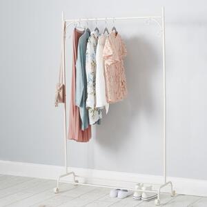 Metal Clothes Rail, Cream