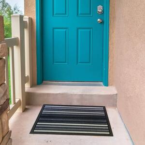 Scrape N' Sorb Grey Stripe Doormat