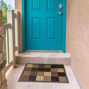 Scrape N' Sorb Brown Crossstitch Doormat