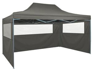 Foldable Tent with 3 Walls 3x4.5 m Anthracite