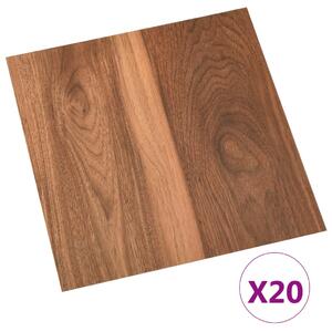 Self-adhesive Flooring Planks 20 pcs PVC 1.86 m² Brown