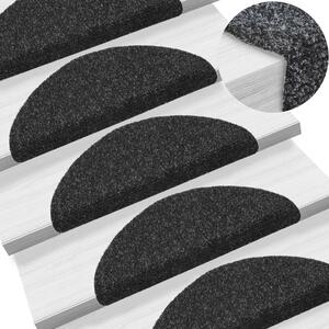 Self-adhesive Stair Mats 5 pcs Black 56x17x3 cm Needle Punch