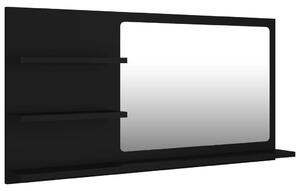 Bathroom Mirror Black 90x10.5x45 cm Engineered Wood