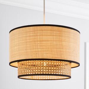 Malika Cane 2 Tier Easy Fit Pendant Shade