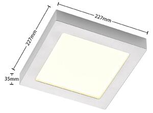Prios Alette LED ceiling light silver 22.7 cm 24 W