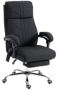 Vinsetto High Back Vibration Massage Office Chair with Footrest, Heated, Black