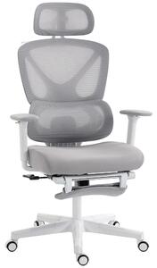 HOMCOM Ergonomic and Adjustable Office Chair - Grey