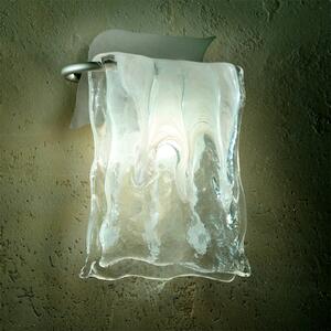 Aluminium/glass MURANO wall light