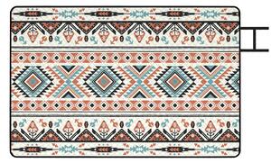 Outsunny Picnic Blanket, 300x200CM Large Beach Blanket Outdoor Picnic Mat with Integrated Strap for Camping, Mix-Colour