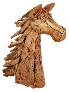 Sculpture Romimex Natural Teak 35 x 90 x 25 cm Horse