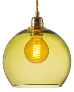EBB & FLOW Rowan lamp, gold/olive green Ø 22 cm