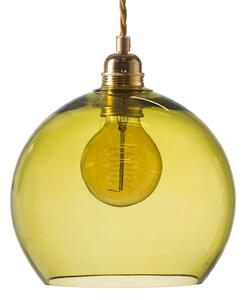 EBB & FLOW Rowan lamp, gold/olive green Ø 22 cm