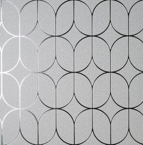 Platinum Rosco Trellis Foil Wallpaper