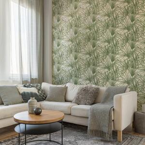 Vymura Milano Palm Leaf Green Vinyl Wallpaper