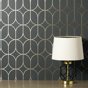 Platinum Rosco Trellis Foil Wallpaper