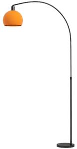 HOMCOM Floor Lamp for Living Room, Modern Standing Lamp with Shade & Foot Switch for Bedroom, Office, Black
