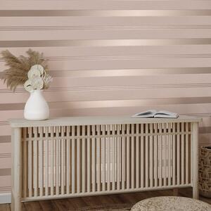 Platinum Rosco Foil Stripe Wallpaper