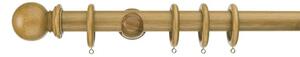 Swish Sherwood Fixed Wooden Curtain Pole with Rings