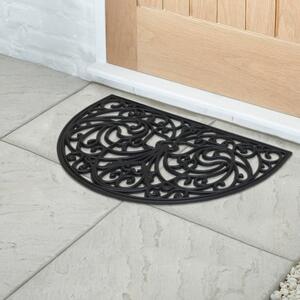 Scroll Half Moon Rubber Doormat