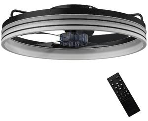HOMCOM Ceiling Fans with Lights and Remote & App Control, 50cm LED Ceiling Fan Light with 3 Colour Temperatures, 6 Speed, Black