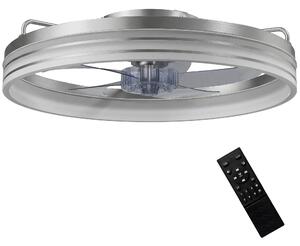 HOMCOM Ceiling Fans with Lights and Remote & App Control, 50cm LED Ceiling Fan Light with 3 Colour Temperatures, 6 Speed, Silver