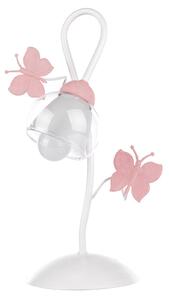 Butterfly table lamp with pink decoration