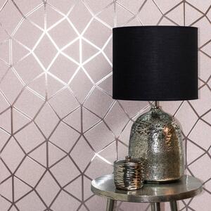 Platinum Geo Trellis Vinyl Wallpaper