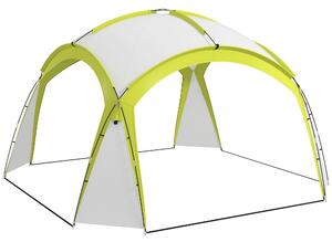 Outsunny Large Camping Gazebo 3.5x3.5M, Outdoor Dome Event Shelter, Garden Sun Shade, Patio Arc Pavilion, Green