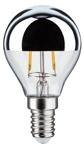 LED bulb E14 827 golf ball half mirror silver 2.6W