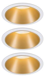 Paulmann Cole LED spotlight, gold/white, set of 3