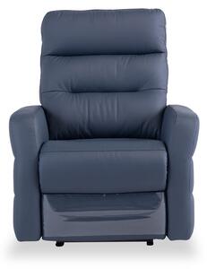 Harlem Leather Electric Reclining Armchair | Blue, Grey | Roseland