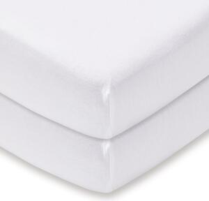 Pack of 2 100% Cotton Jersey Fitted Sheets