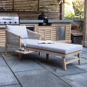 Roma Sunlounger with Pull Out Side Table