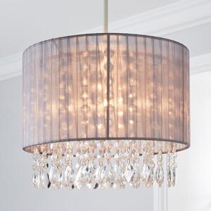 Riah Jewel Shade Grey Easy Fit Pendant Shade