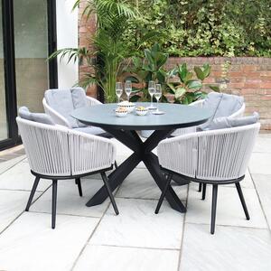 Aspen Ceramic Top Outdoor Dining Table with 4 Chairs