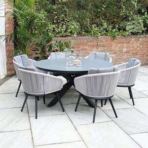 Aspen Ceramic Top Outdoor Dining Table with 6 Chairs