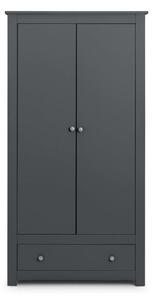 Radley Double Wardrobe, Dark Grey & Pine