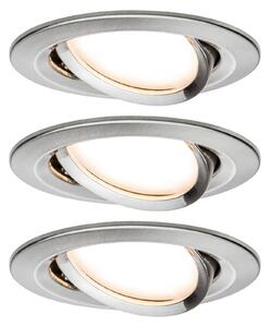 Paulmann Nova LED downlight 3-set pivotable iron