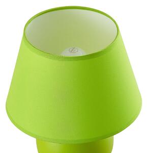 Lindby Calliota fabric table lamp round green
