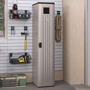 Imperial Reinforced Resin Garden Tall Storage Locker in Light Brown