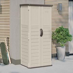 Elite Reinforced Resin Garden Storage Cabinet in Vanilla