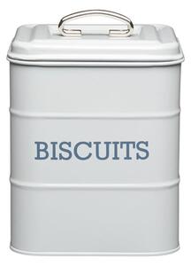 Grey Biscuit Storage Tin